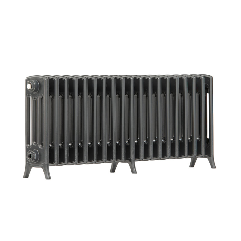 Romona Horizontal Traditional Colosseum Radiator, 450cm, Grey