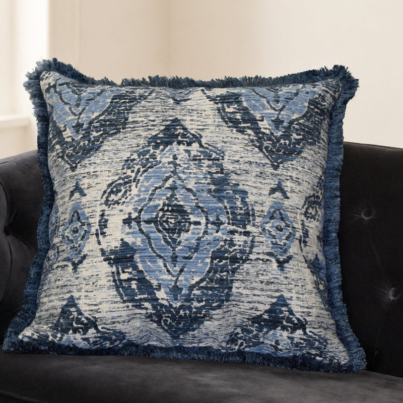 Toscana Jacquard Square Accent Pillow Wedgewood