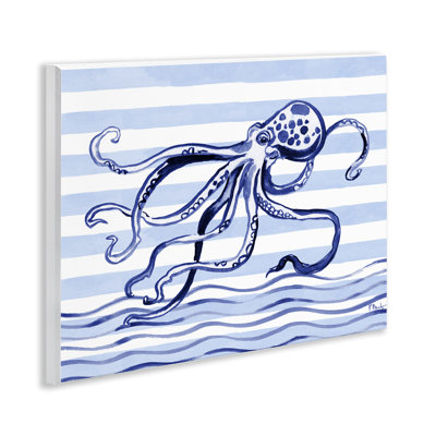 Plaque murale indigo à coups de pinceau, design par Paul Brent