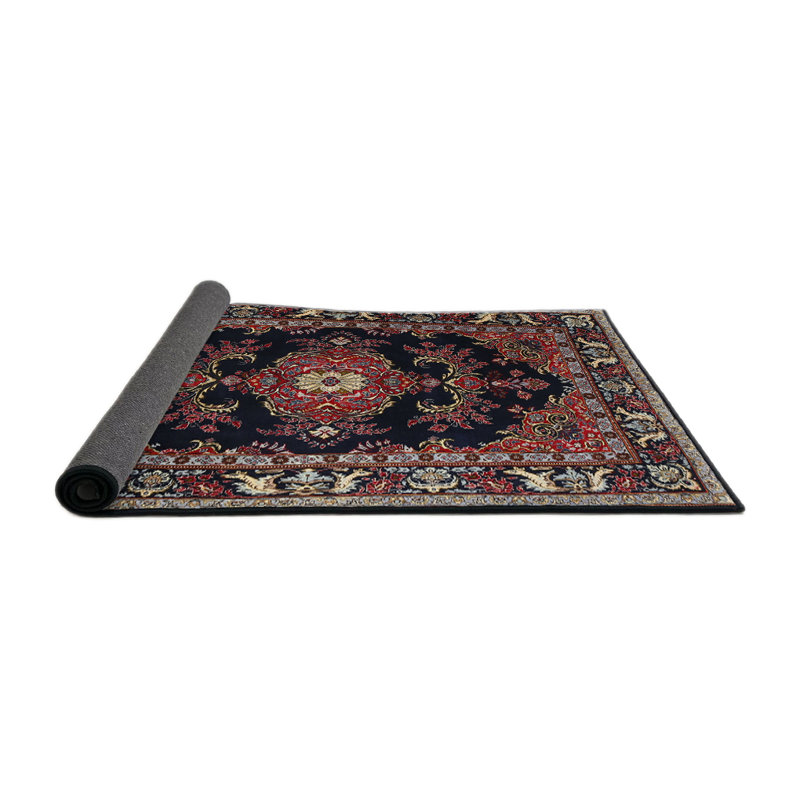 Tapis noir/brun traditionnel Qureshi, Rond 3 pi