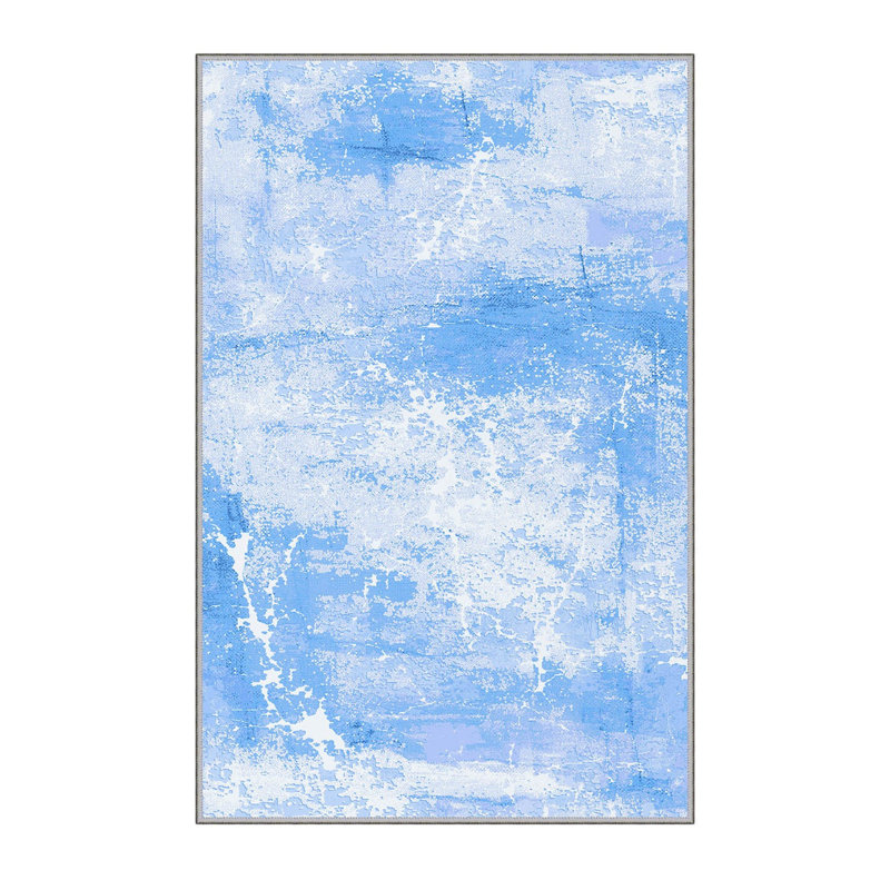 Premium Woven Area Rug, 5.9 x 9.2 Feet, 100% Polyester, 8 mm Pile Height | Antibacterial, Non-Slip PVC Felt Dot Underside | Machine Washable, 3D Digital Printed Design | Perfect for Living Room & Bedroom Decor
