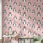 Papier peint pingouins décoratifs roses-741988319