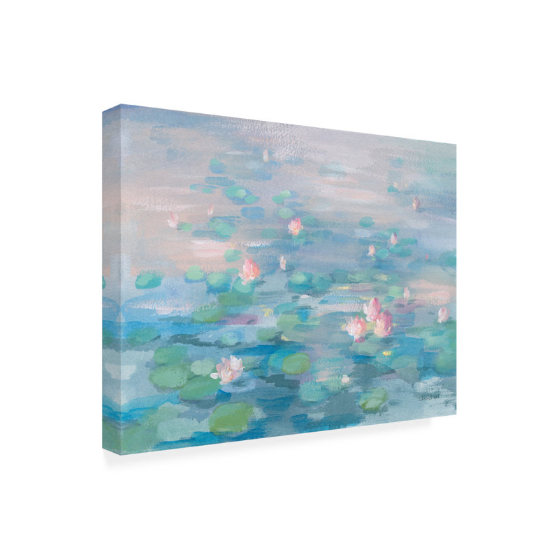 Danhui Nai «Sunrise Waterlilies», art sur toile, H 14 po x l 19 po x P 2 po