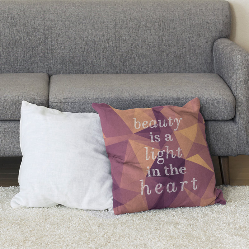 Coussin de sol inspirant la beauté des pierres précieuses, 40 po x 40 po, Morganite