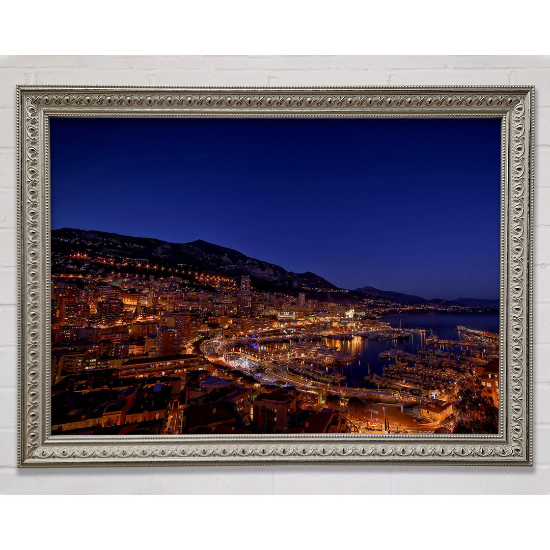 Monte Carlo Night Lights - Einzelne Bilderrahmen Kunstdrucke