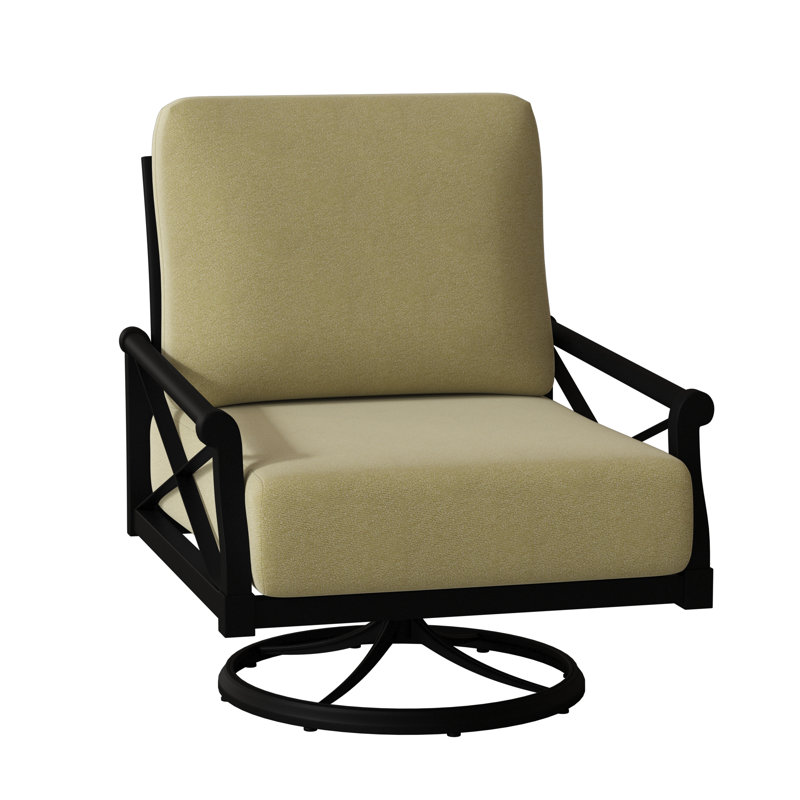 Andover Outdoor Rocker Chair, Canvas Bird's Eye Sunbrella® Canvas, Textured Black