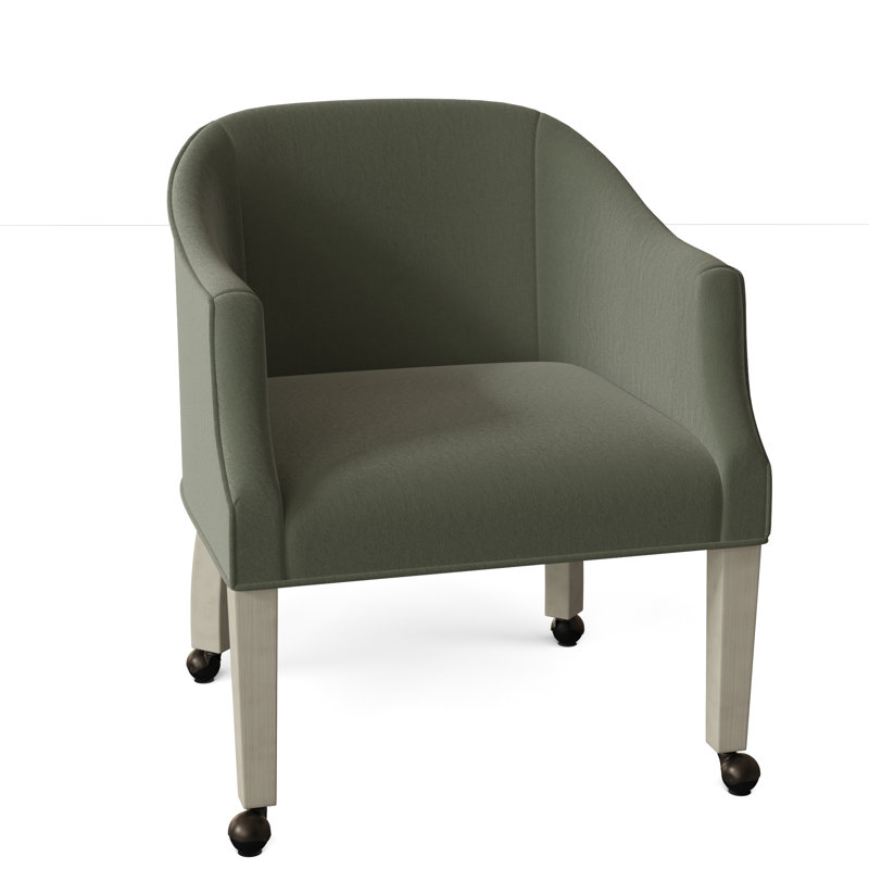 Fauteuil demi-tonneau Aiden, 100% polyester 9953 saule, Tabac