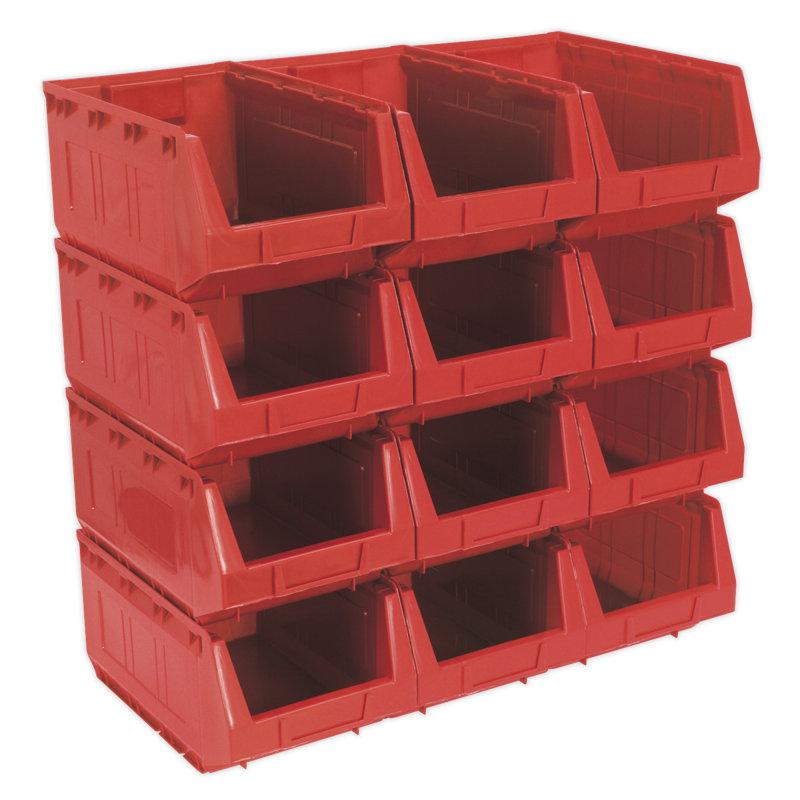 Rebrilliant Plastic Decorative Bin, Red