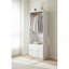Garde-robe en bois blanc 32 po avec deux tiroirs Prosper