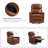 Chikako Genuine Leather Swivel Rocker Manual Recliner-70690529