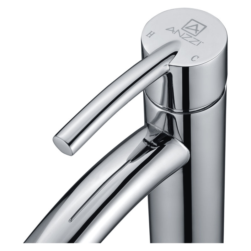 Single-Hole Single-handle Bathroom Faucet with Drain Assembly, Polished Chrome