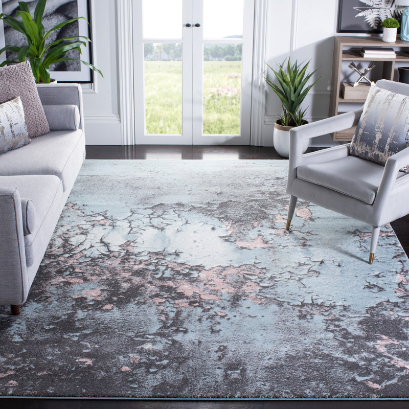 Tadeo Performance Abstract Rug, Rectangle 6'7" x 9'