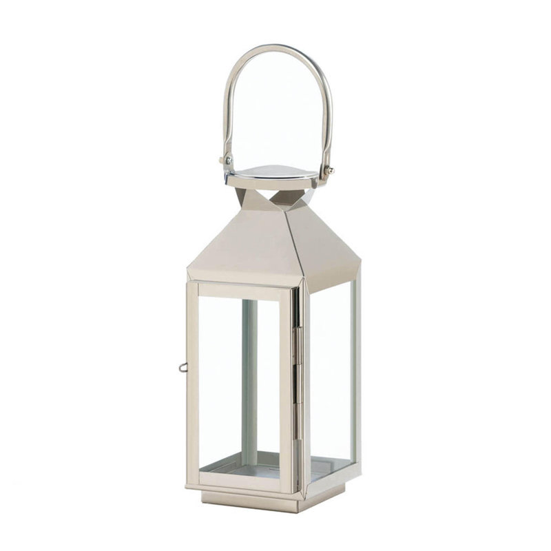 PETITE LANTERNE EN ACIER INOXYDABLE MANHATTAN