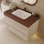 Meuble-lavabo flottant moderne avec plateau en faux marbre et lavabo encastré en céramique, fixation murale pour petites salles de bain et appartements-1190019812