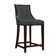 Upholstered Counter Stool with Solid Wood Frame