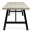 Table de salle à manger - Table à panneaux à lattes en bois pour la décoration. Résistant aux intempéries, choix multicolores, assemblage facile requis, support de poids de 300 lb. P 69,97 po x l 34,96 po. H 29,31 po. Panneau gris. Assemblage, capacité.