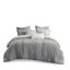 Ensemble d'édredon en jacquard de coton 3 pièces gris double / grand-117517766-117517764