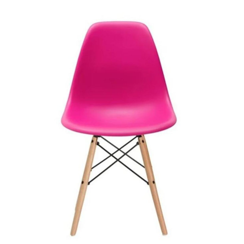 Chaise d'appoint Lytle, Dark Pink, Naturel