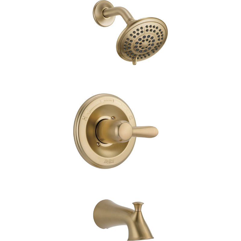 Lahara 14 Series Single-Function Tub Shower Faucet Set, Shower Valve Trim Kit, Brilliance Champagne Bronze