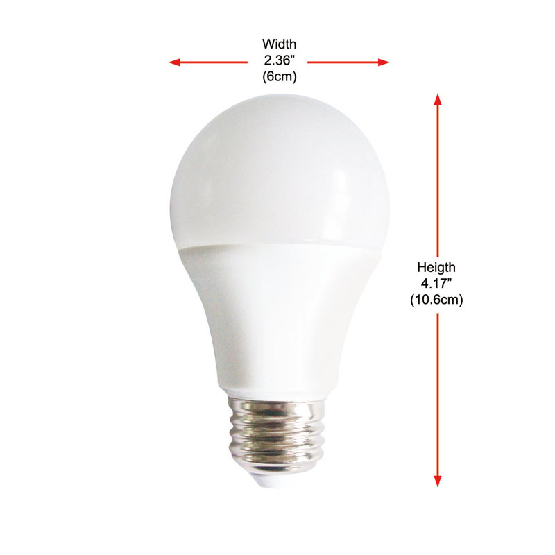 Ampoule à DEL A19 à intensité variable de 10 watts Skiljo, blanc (5000K) E26 / base moyenne (standard), 3000
