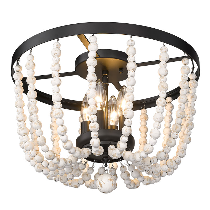 Candelo Wood Flush Mount