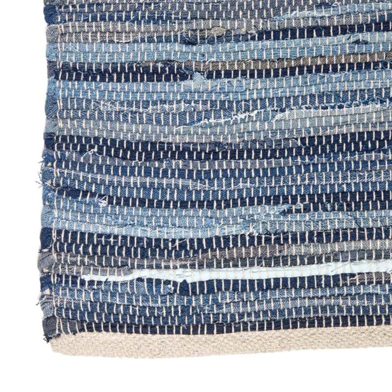 Ensemble de napperons en coton 4 pièces Chindi, Bleu