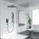 Wall Mount Dual Shower Head with Rough-in Valve and Slide Bar