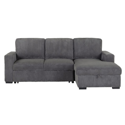 Melody Grey Sectional With Pullout