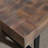 Solid Wood Coffee Table, Rectangular 47.2-Inch Industrial Table with Metal Frame, Brown and Black