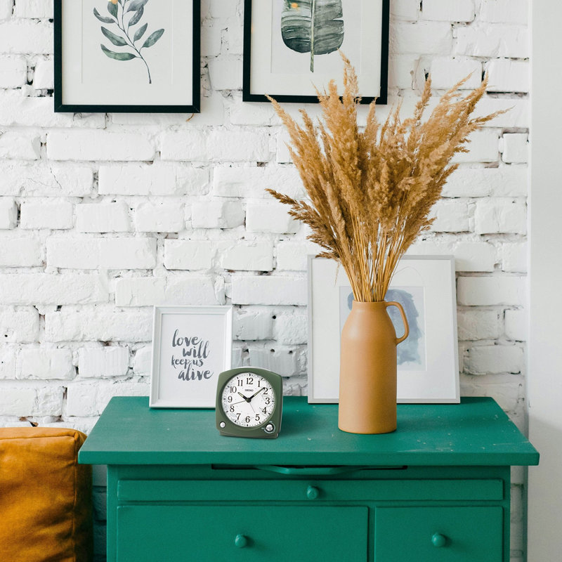 Réveille-matin moderne QHP012MLH, vert