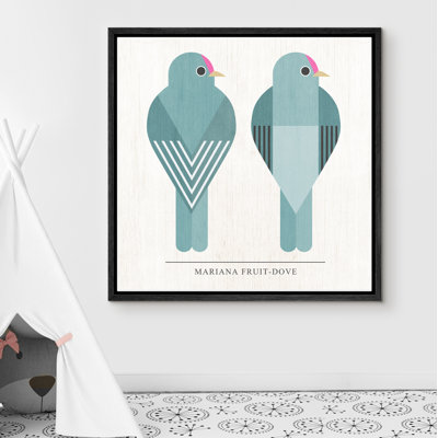 Signe, reproduction d'art sur toile encadrée, duo de pigeons gris avec typographie, animaux, faune, illustrations, art moderne, chic, ultra coloré pour le salon