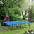 2 Person Camping Cot Bed - 50" Extra Wide Folding Portable With Carry Bag Elevated For Adults, Ideal Outdoor Pleasure, Beach, Hiking Blue Adults From Wide, Transport Bag, Activities,