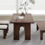 Table de salle à manger rectangulaire noisette solide pour salle à manger / cuisine-1272217780