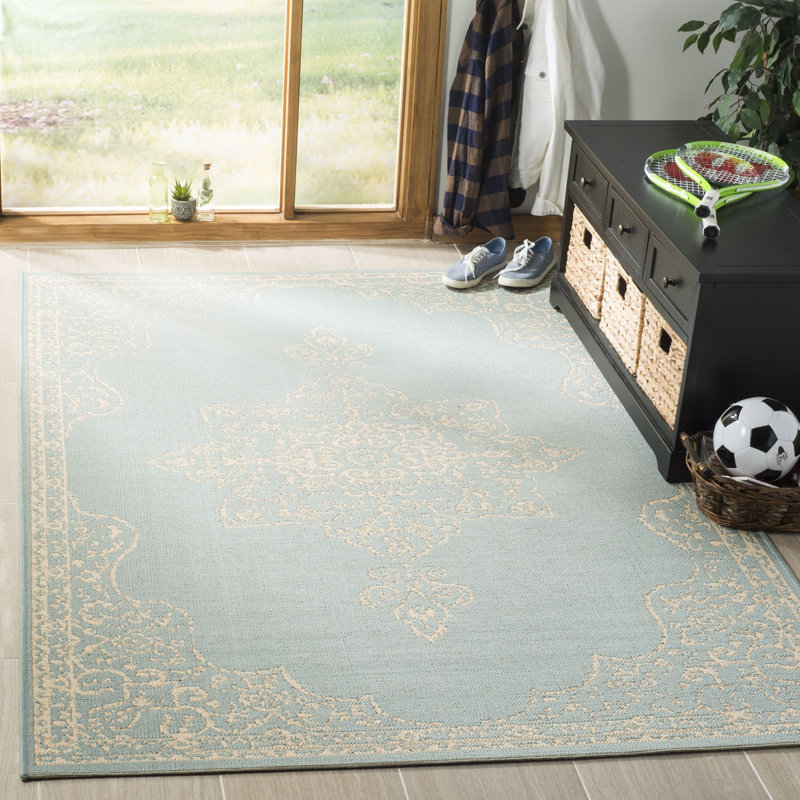 Donivin Performance Oriental Indoor/Outdoor Area Rug, Rectangle 4' x 6'