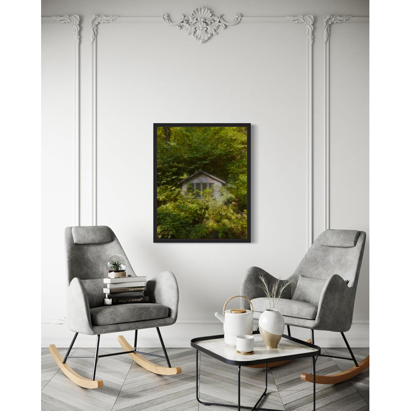  Good Black Art “Undisclosed Location” 2025 Series Framed Wall Art by Sydney A. Foster | Solitary Structure in Lush Green Landscape