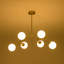 Lustre linéaire pour îlot de cuisine 6 lumières Spoutnik