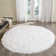 Solid Colour Faux Fur Area Rug