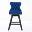 Tabourets de bar pivotants en velours avec décoration et pieds capitonnés, garniture cloutée chromée, chaises de bar style loisirs, tabourets de bar, ensemble de 2-1428026889