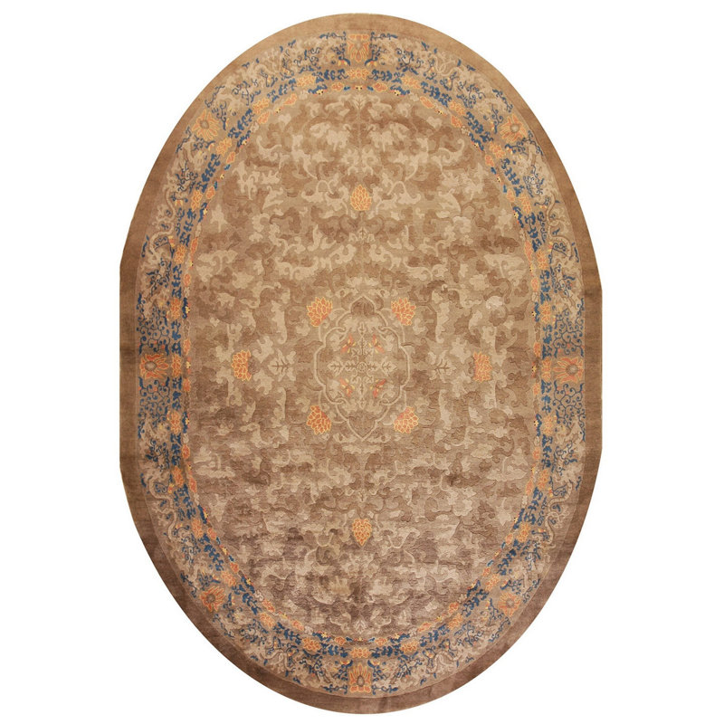 Antique Peking Room Size Wool Mocha Rug