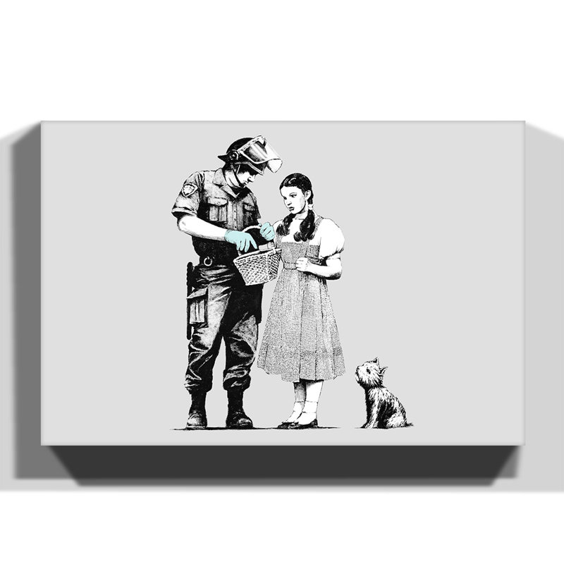 Banksy - Wrapped Canvas Print, 70cm H x 100cm W