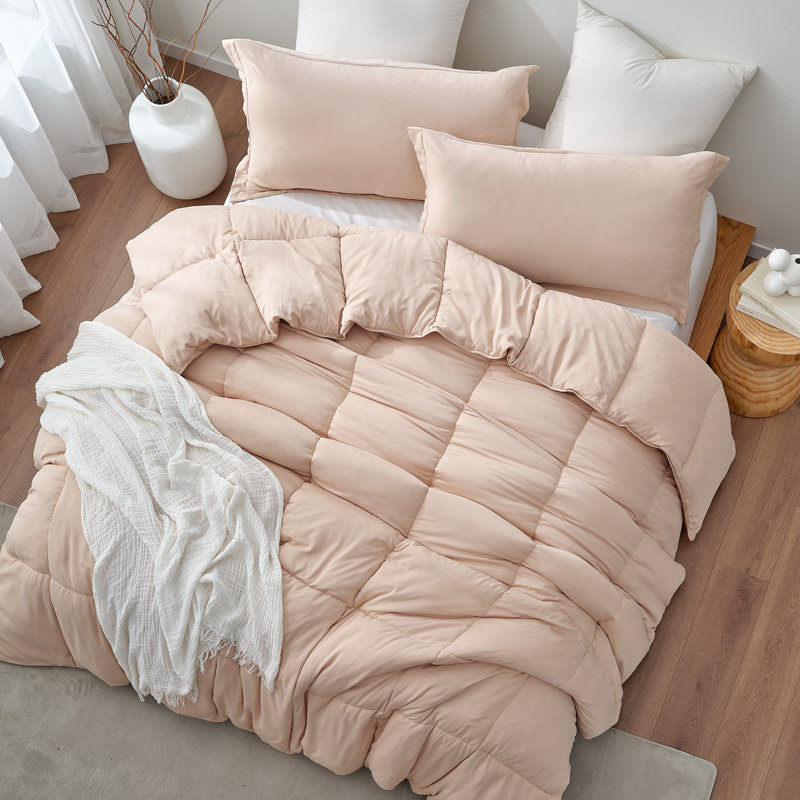 843249116596, Queen Comforter + 2 Standard Shams, Beige