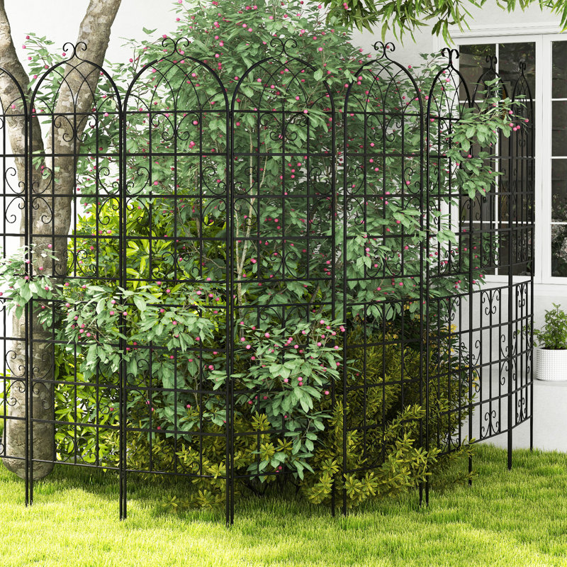 Valdean 87'' H x 20'' W Metal Arched Trellis
