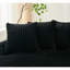 , 127 po, modulaire en forme de L, forme courbée élégante, velours côtelé noir, mousse haute, sans assemblage, sièges modulaires à gauche de 1277 po, dix coussins de dossier renforcés par ressorts, assemblage nécessaire, confort pour