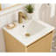 Meuble-lavabo pré-assemblé en bois de frêne de 20 po, tablette réglable, lavabo facile à nettoyer, pieds d'armoire amovibles, petits espaces de salle de bain blancs et compacts