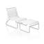 Metal Outdoor Armless Lounge Chair with Ottoman-1743878606
