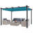 Outdoor Retractable Pergola with Sun Shade Canopy Aluminum-106897477-106897484