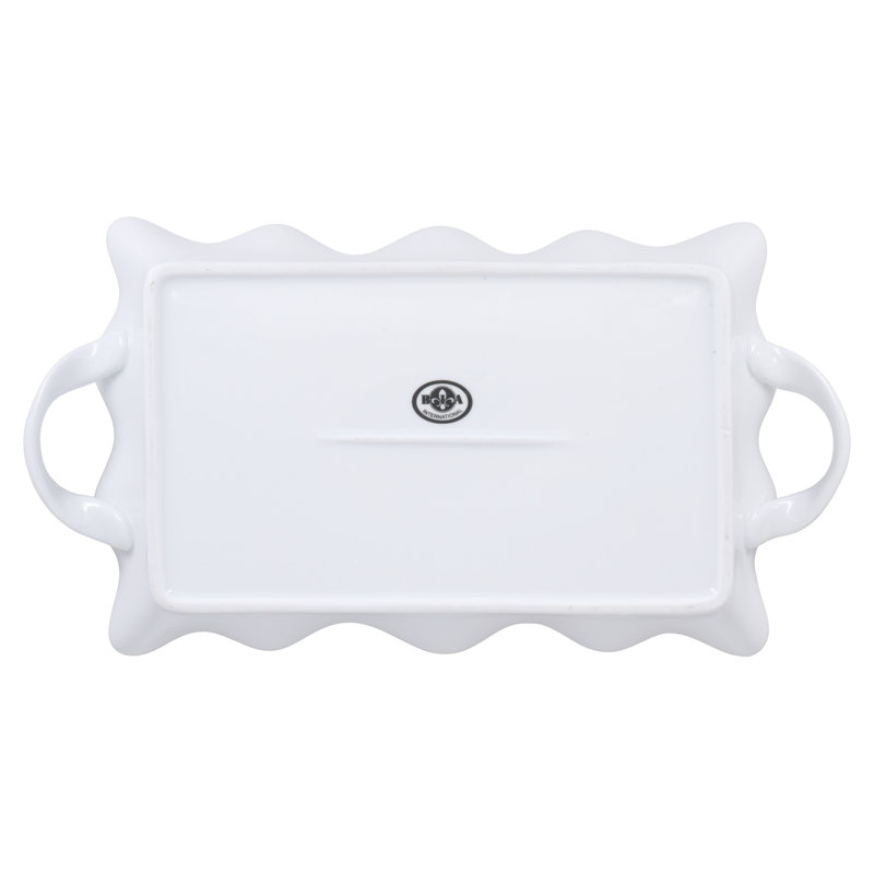White Porcelain 15-Inch Rectangular Baking Dish