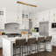 5-Light Dimmable Kitchen Island Linear Pendant
