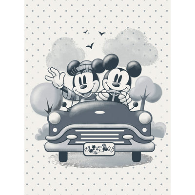 Mickey Mouse Driving' Graphic Art Print on Wrapped Canvas