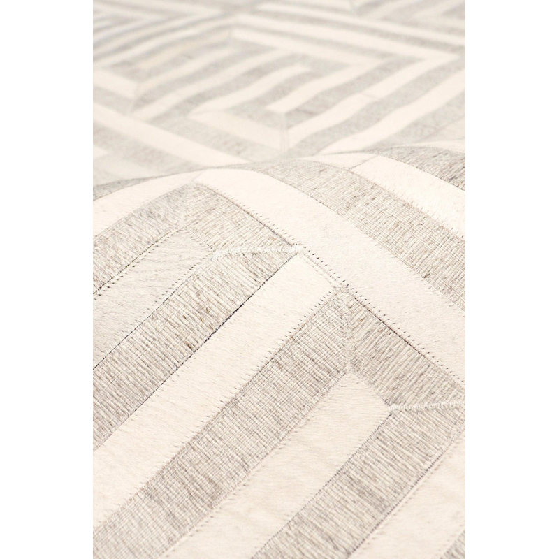 Leather Chevron Area Rug